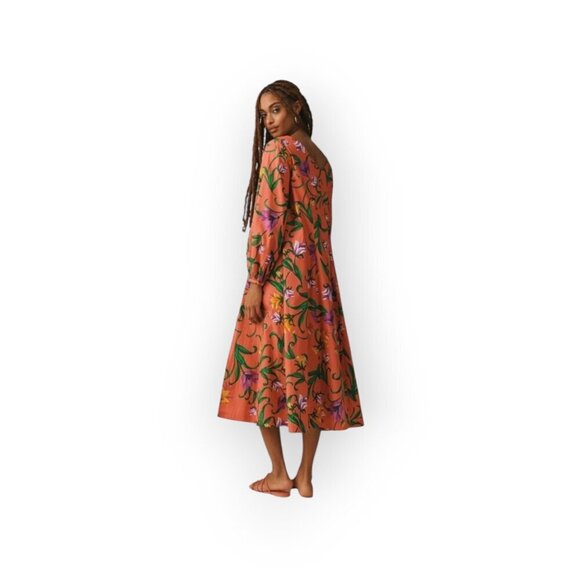 Pink Long-Sleeve Cottagecore Dress by Anthropologie - Picture 4 of 15